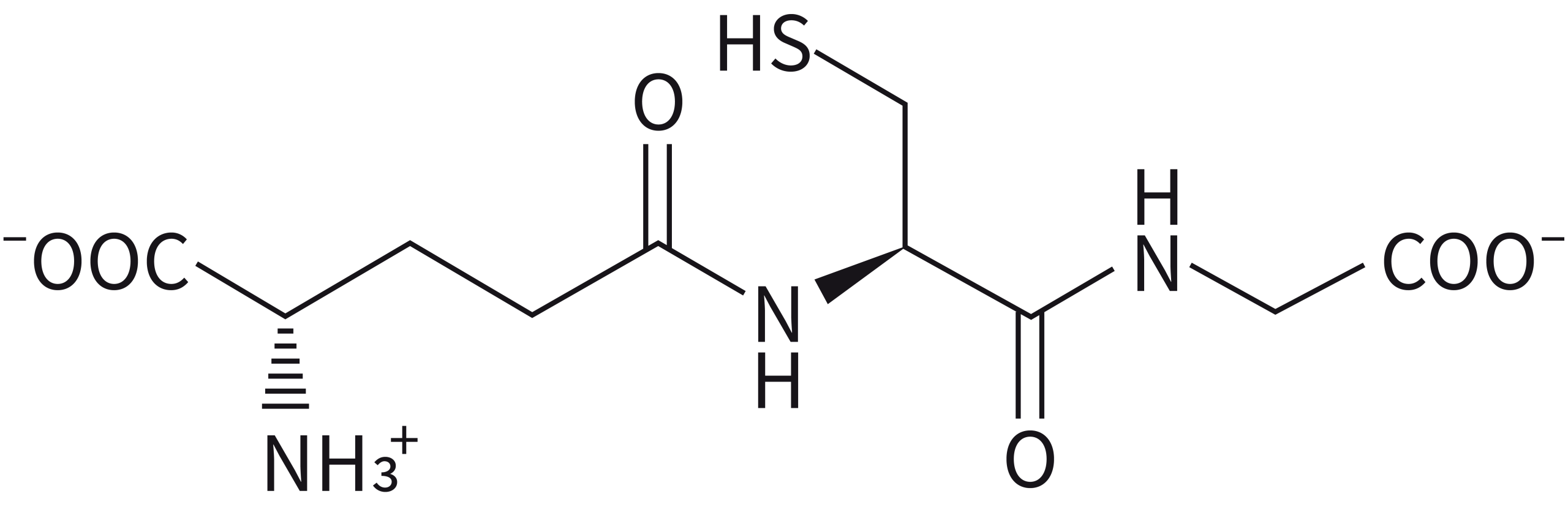 Strukturformeln reduziertes Glutathion
