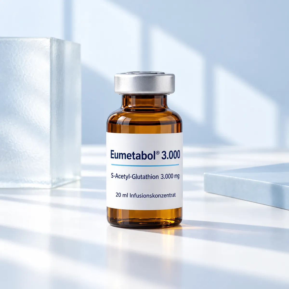 Eumetabol® Infusion SAG mono 3.000 mg, 20 ml Injektionsflasche aus Braunglas